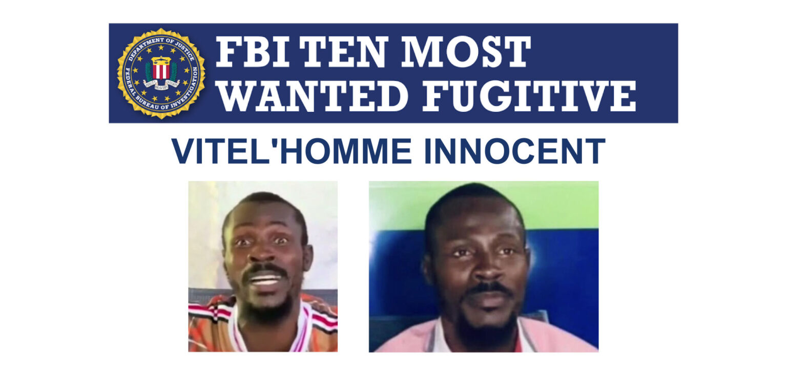 Washington revoit sa stratégie : Vitelhomme Innocent retiré du “Top 10” du FBI